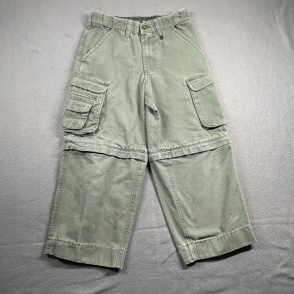 Boy‎ Scouts of America Boy Convertible Cargo Pants Cotton Blend Size 8 Green